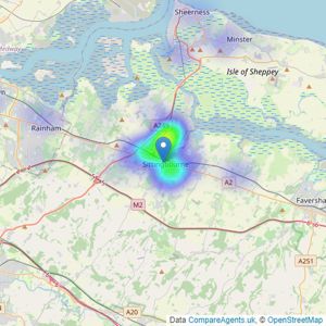 Lamborn and Hill Ltd - Sittingbourne listings heatmap