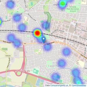 Lambourne Carmody - Cippenham listings heatmap