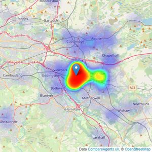 Lanarkshire Law Estate Agents - Bellshill listings heatmap