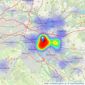 Lanarkshire Law Estate Agents - Bellshill listings heatmap