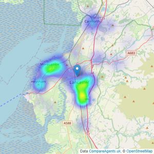 Lancastrian Estates - Lancaster listings heatmap