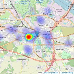 Land Estates Agent - Dartford listings heatmap