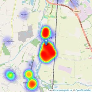 Lane & Bennetts - Langford listings heatmap