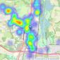 Lanes - Cheshunt listings heatmap