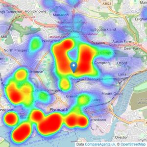 Lang Town & Country - Plymouth listings heatmap