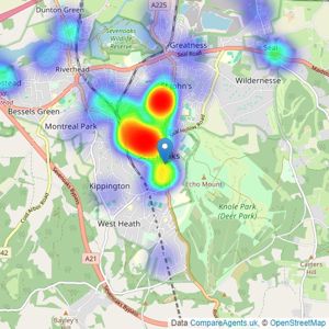 Langford Rae O'Neill - Sevenoaks listings heatmap