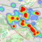 Langford Russell - Sidcup listings heatmap