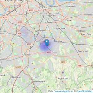 Langley Estate Agents - Beckenham listings heatmap