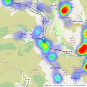 Lanyons - Porth listings heatmap