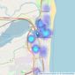 Larkes Estate Agents - Great Yarmouth listings heatmap