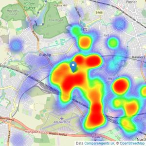 Lawrence Rand - Ruislip listings heatmap