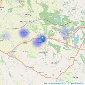 Lawrenson Ball Limited - Covering Cheshire listings heatmap