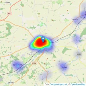 Lawrie Estate Agents - Cupar listings heatmap