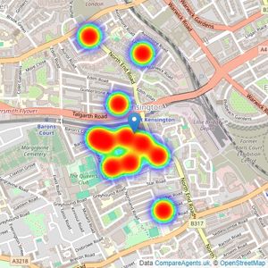 Lawson Rutter - West Kensington listings heatmap