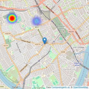 Lawsons & Daughters - London listings heatmap