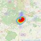 Lawsons Estate Agents - Thetford listings heatmap