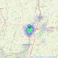 Leaders Sales - Bishop Stortford listings heatmap