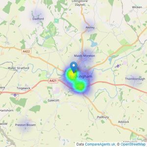 Leaders Sales - Buckingham listings heatmap