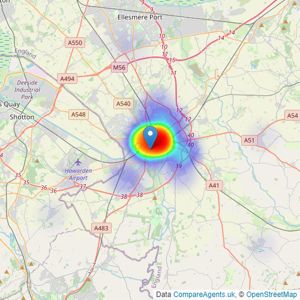 Leaders Sales - Chester listings heatmap