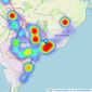 Leaders Sales - Felixstowe listings heatmap