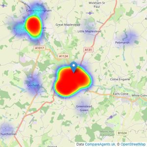 Leaders Sales - Halstead listings heatmap