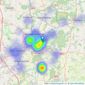 Leaders Sales - Mansfield listings heatmap