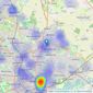 Leaders Sales - Nottingham listings heatmap