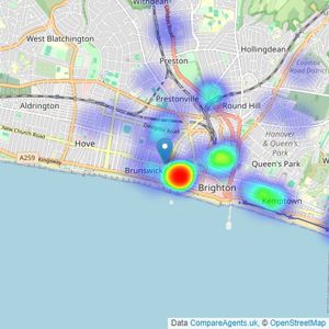 Leaders Sales - Western Road listings heatmap