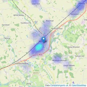 Leaders Sales - Witham listings heatmap