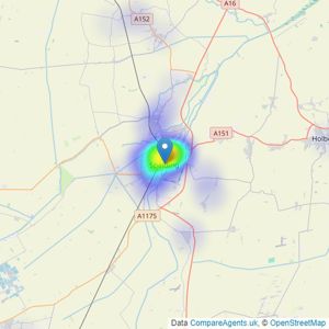 Leaders - Spalding listings heatmap