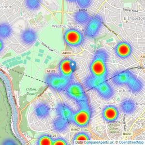 Leese and Nagle - Clifton listings heatmap