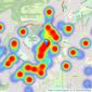 Leese and Nagle - Westbury On Trym listings heatmap