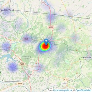 LeGrys Independent Estate Agents - Cranbrook listings heatmap