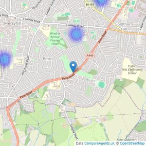 Leighton Paul Property - Wolverhampton listings heatmap