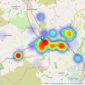 Leightons Estate Agency - Cross Hills listings heatmap