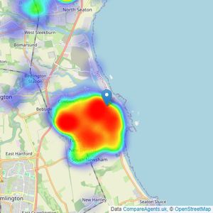 Lennon Properties - North East listings heatmap