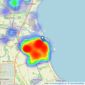 Lennon Properties - North East listings heatmap