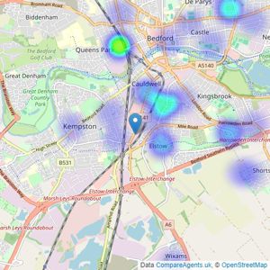 Lepore & Co - Bedford listings heatmap