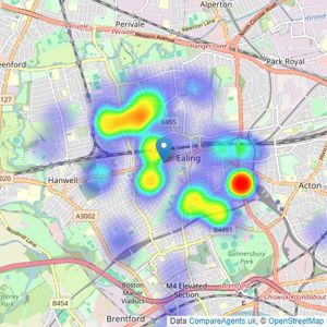 Leslie & Co - Ealing listings heatmap