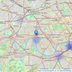 Lessel - Hammersmith listings heatmap