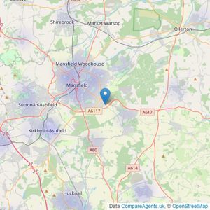 Lester & Bingley - Mansfield listings heatmap