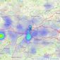 Let Property Sales & Management - Glasgow listings heatmap