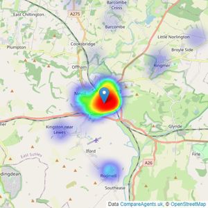 Lewes Estates - Lewes listings heatmap