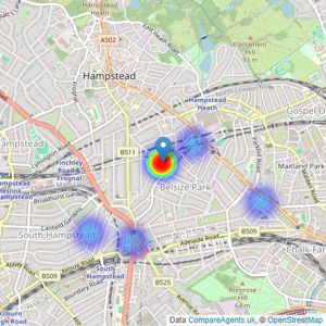 Lexingtons - London listings heatmap