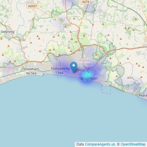 Lextons Auctions - Sussex listings heatmap