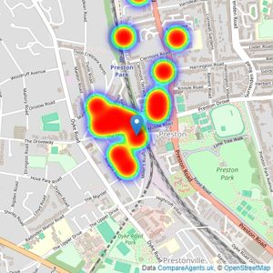 Lextons - Brighton Preston Park listings heatmap