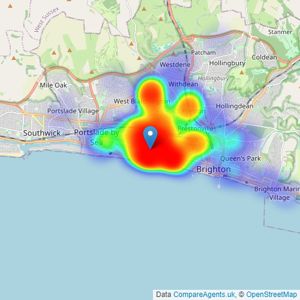 Lextons - Hove listings heatmap