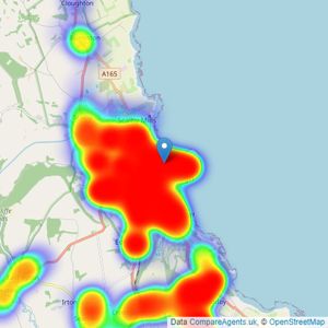 Liam Darrell Estate Agents - Scarborough listings heatmap