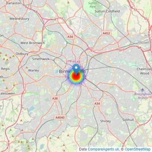 Life Residential - Birmingham - Sales listings heatmap