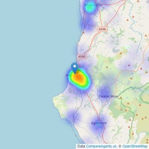 Lillingtons Estate Agents - Whitehaven listings heatmap